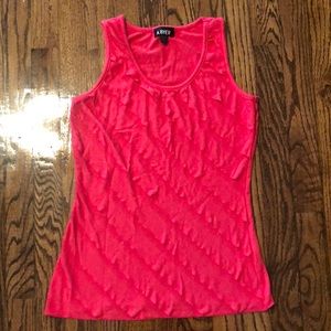 A Byer Pink Sleeveless Ruffle Tank Top Size Small
